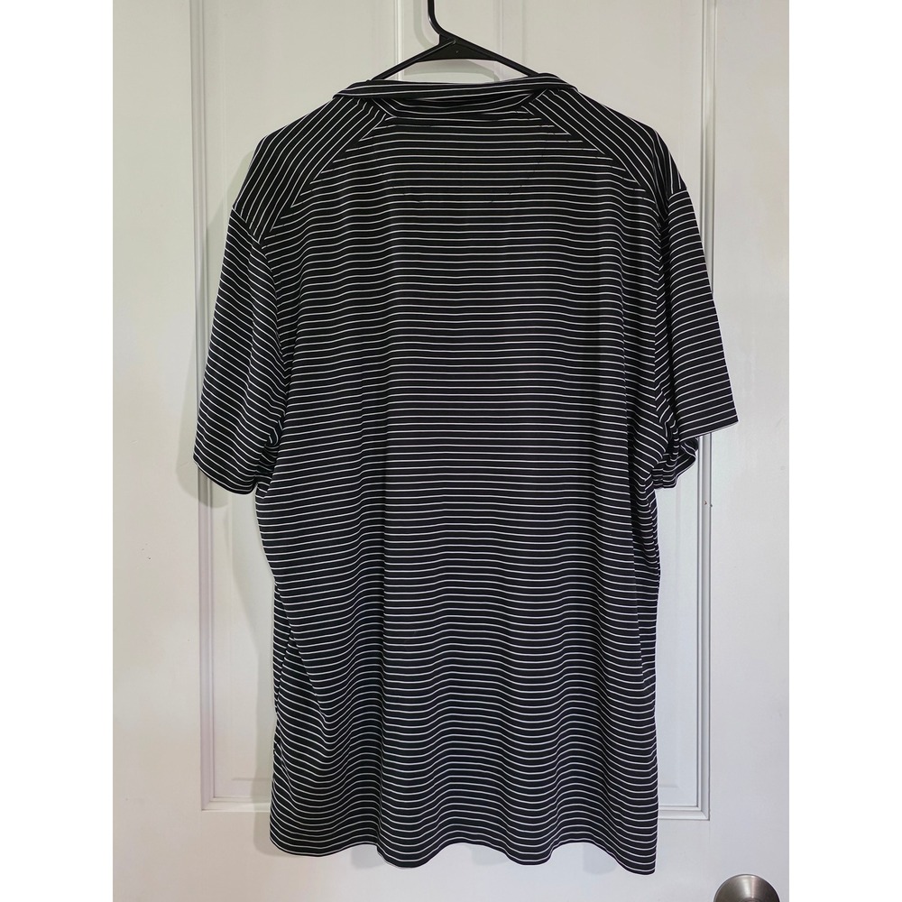Nike Dri-FIT Golf Polo Shirt Mens XL Black White Striped AJ5482-010 Short Sleeve - Picture 2 of 7